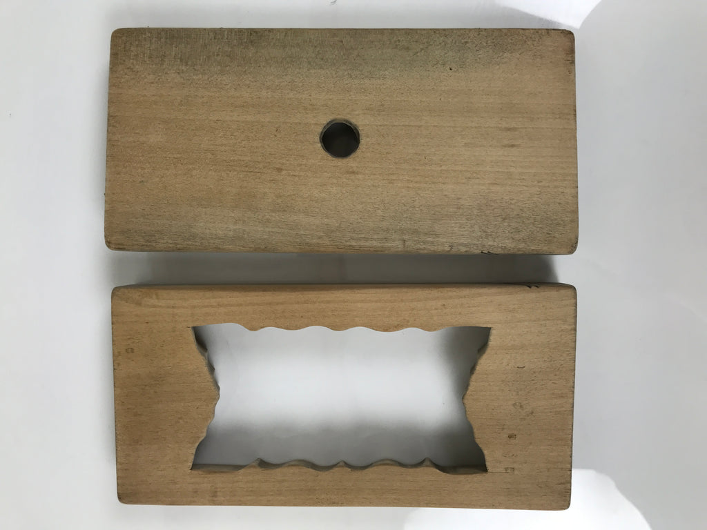 Japanese Wooden Carved Kashigata Cake Mold Vtg Sweet Wagashi Cloud Frame Kg756