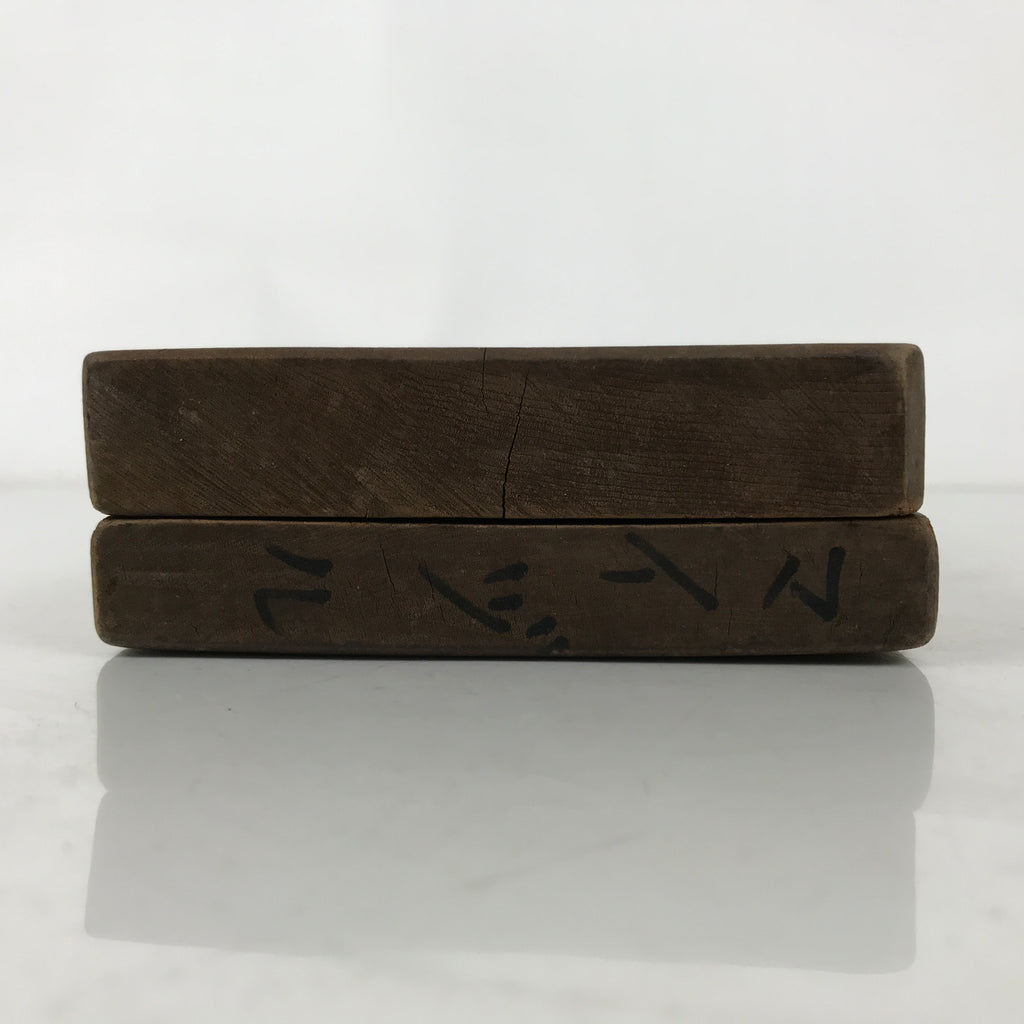 Japanese Wooden Carved Kashigata Cake Mold Vtg Sweet Wagashi Crane Tsuru Kg659