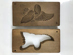 Japanese Wooden Carved Kashigata Cake Mold Vtg Sweet Wagashi Crane Tsuru Kg659