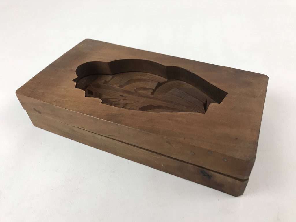 Japanese Wooden Carved Kashigata Cake Mold Vtg Sweet Wagashi Daffodil Kg500
