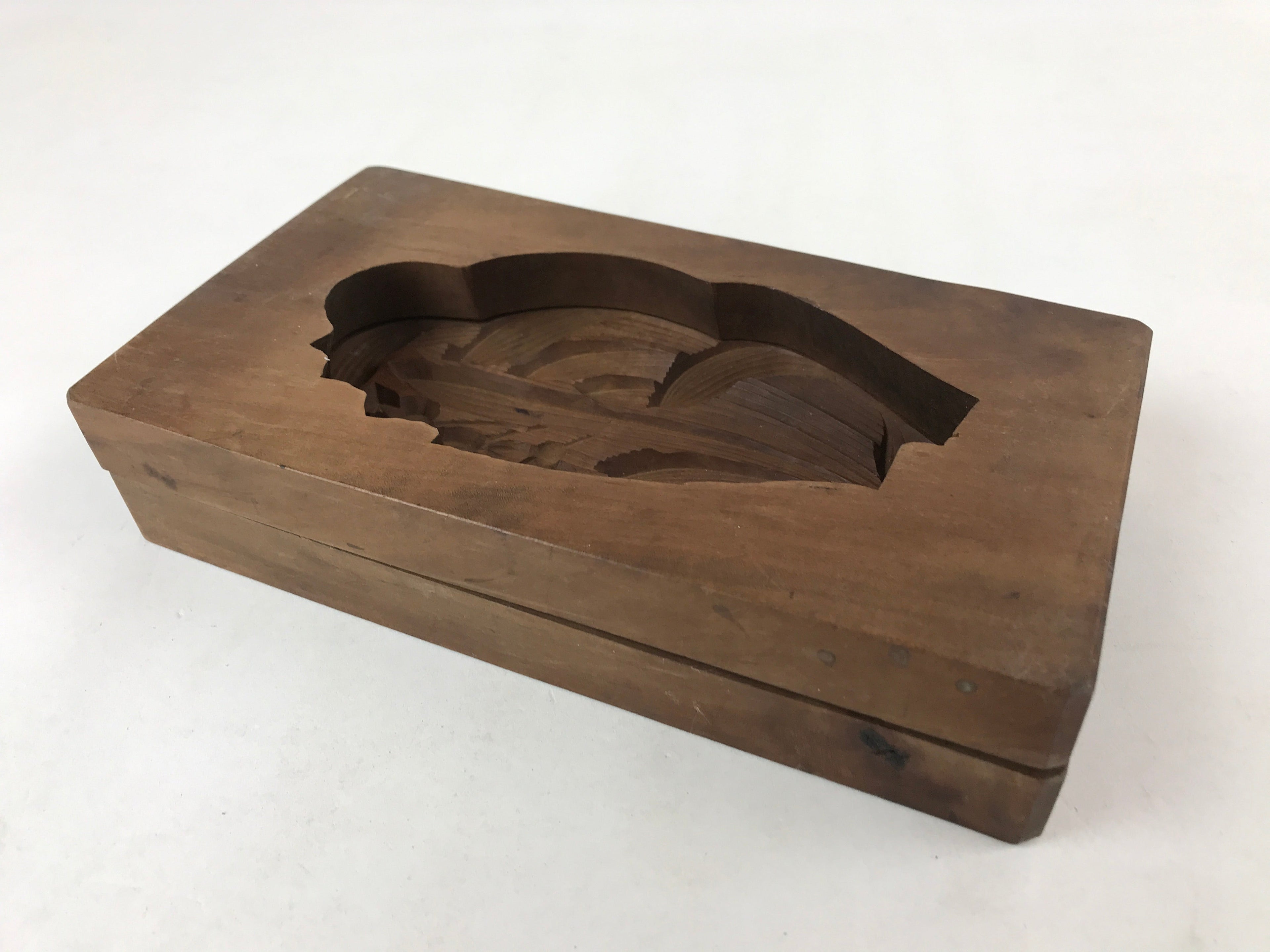 Japanese Wooden Carved Kashigata Cake Mold Vtg Sweet Wagashi Daffodil Kg500