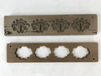 Japanese Wooden Carved Kashigata Cake Mold Vtg Sweet Wagashi Dandelions Kg530