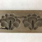 Japanese Wooden Carved Kashigata Cake Mold Vtg Sweet Wagashi Dandelions Kg530