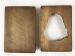 Japanese Wooden Carved Kashigata Cake Mold Vtg Sweet Wagashi Ebisu Kg501