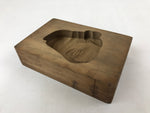 Japanese Wooden Carved Kashigata Cake Mold Vtg Sweet Wagashi Ebisu Kg501
