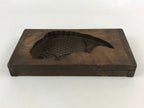 Japanese Wooden Carved Kashigata Cake Mold Vtg Sweet Wagashi Fish Kg463