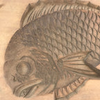 Japanese Wooden Carved Kashigata Cake Mold Vtg Sweet Wagashi Fish Kg463