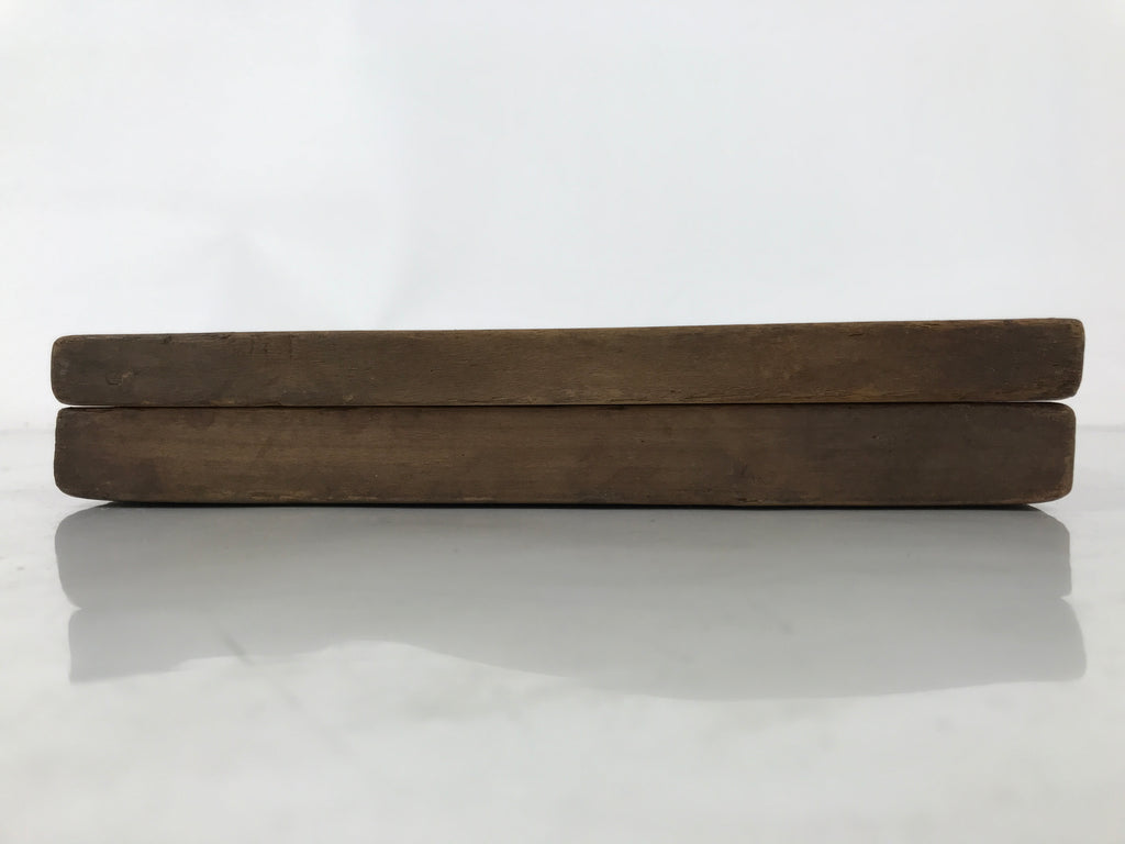 Japanese Wooden Carved Kashigata Cake Mold Vtg Sweet Wagashi Folk Frame Kg641