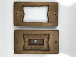 Japanese Wooden Carved Kashigata Cake Mold Vtg Sweet Wagashi Folk Frame Kg641