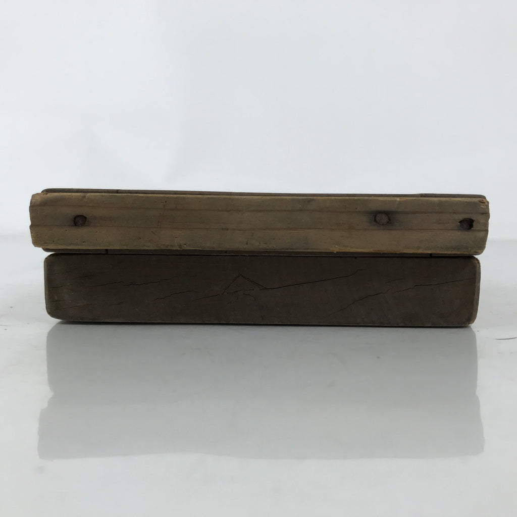 Japanese Wooden Carved Kashigata Cake Mold Vtg Sweet Wagashi Folk Frame Kg651