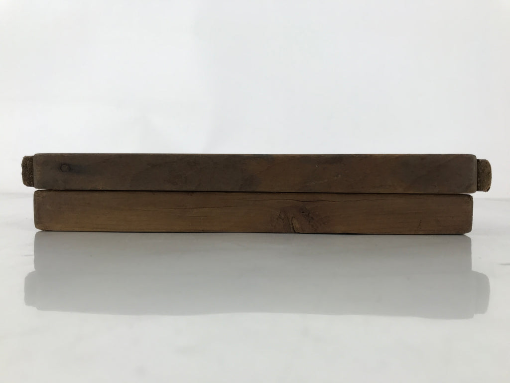 Japanese Wooden Carved Kashigata Cake Mold Vtg Sweet Wagashi Folk Frame Kg651