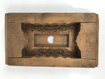 Japanese Wooden Carved Kashigata Cake Mold Vtg Sweet Wagashi Folk Frame Kg651