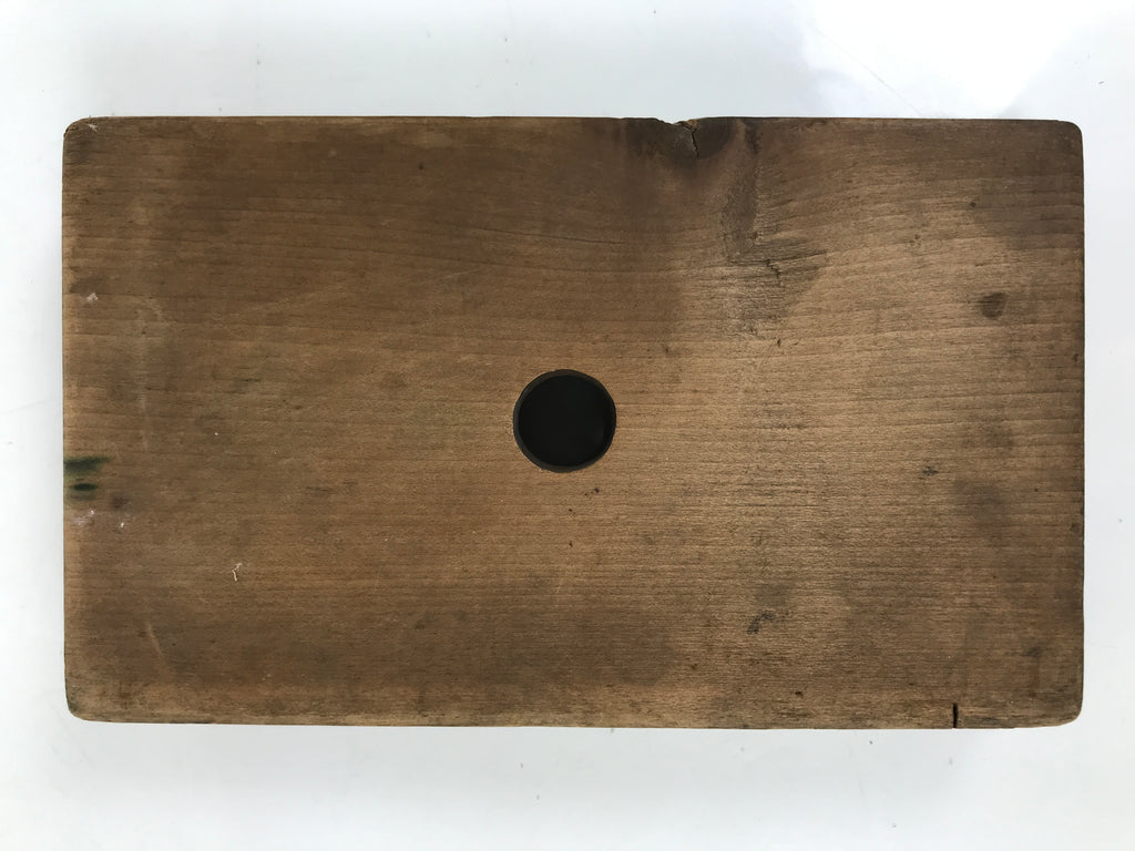 Japanese Wooden Carved Kashigata Cake Mold Vtg Sweet Wagashi Folk Frame Kg651