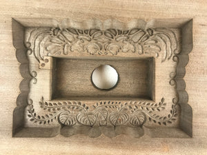 Japanese Wooden Carved Kashigata Cake Mold Vtg Sweet Wagashi Frame Kg513