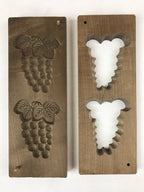 Japanese Wooden Carved Kashigata Cake Mold Vtg Sweet Wagashi Grapes Kg503