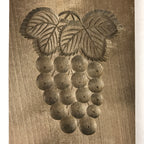 Japanese Wooden Carved Kashigata Cake Mold Vtg Sweet Wagashi Grapes Kg503
