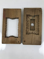 Japanese Wooden Carved Kashigata Cake Mold Vtg Sweet Wagashi Ho-oh Frame Kg605