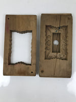 Japanese Wooden Carved Kashigata Cake Mold Vtg Sweet Wagashi Ho-oh Frame Kg605