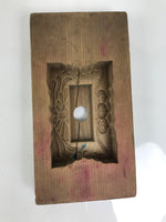 Japanese Wooden Carved Kashigata Cake Mold Vtg Sweet Wagashi Ho-oh Frame Kg605