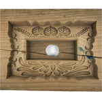 Japanese Wooden Carved Kashigata Cake Mold Vtg Sweet Wagashi Ho-oh Frame Kg605