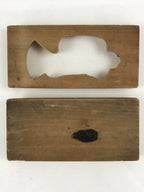 Japanese Wooden Carved Kashigata Cake Mold Vtg Sweet Wagashi Horn Kg459