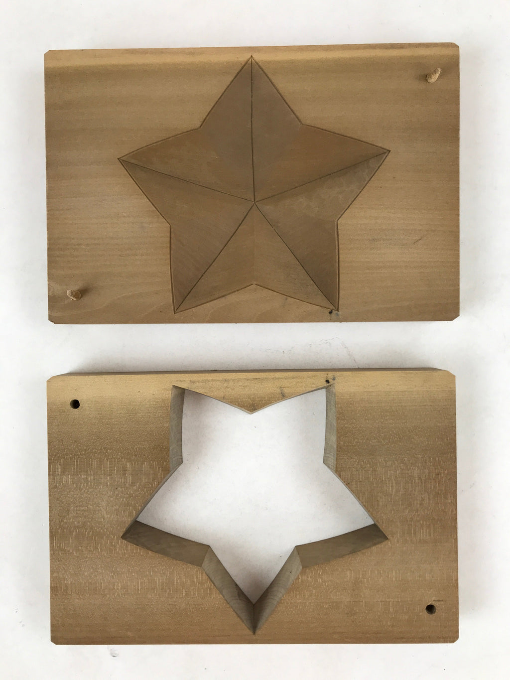 Japanese Wooden Carved Kashigata Cake Mold Vtg Sweet Wagashi Hoshi Star Kg536
