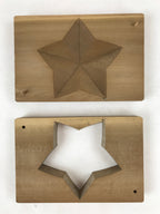 Japanese Wooden Carved Kashigata Cake Mold Vtg Sweet Wagashi Hoshi Star Kg536