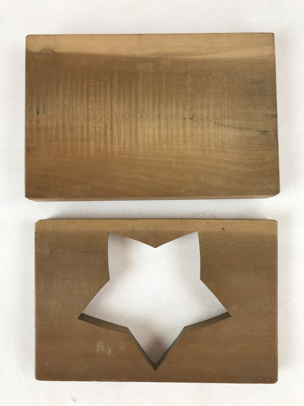 Japanese Wooden Carved Kashigata Cake Mold Vtg Sweet Wagashi Hoshi Star Kg536