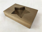 Japanese Wooden Carved Kashigata Cake Mold Vtg Sweet Wagashi Hoshi Star Kg536