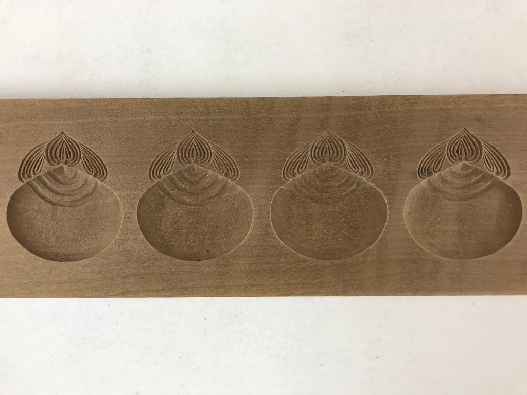 Japanese Wooden Carved Kashigata Cake Mold Vtg Sweet Wagashi Inari Kg514