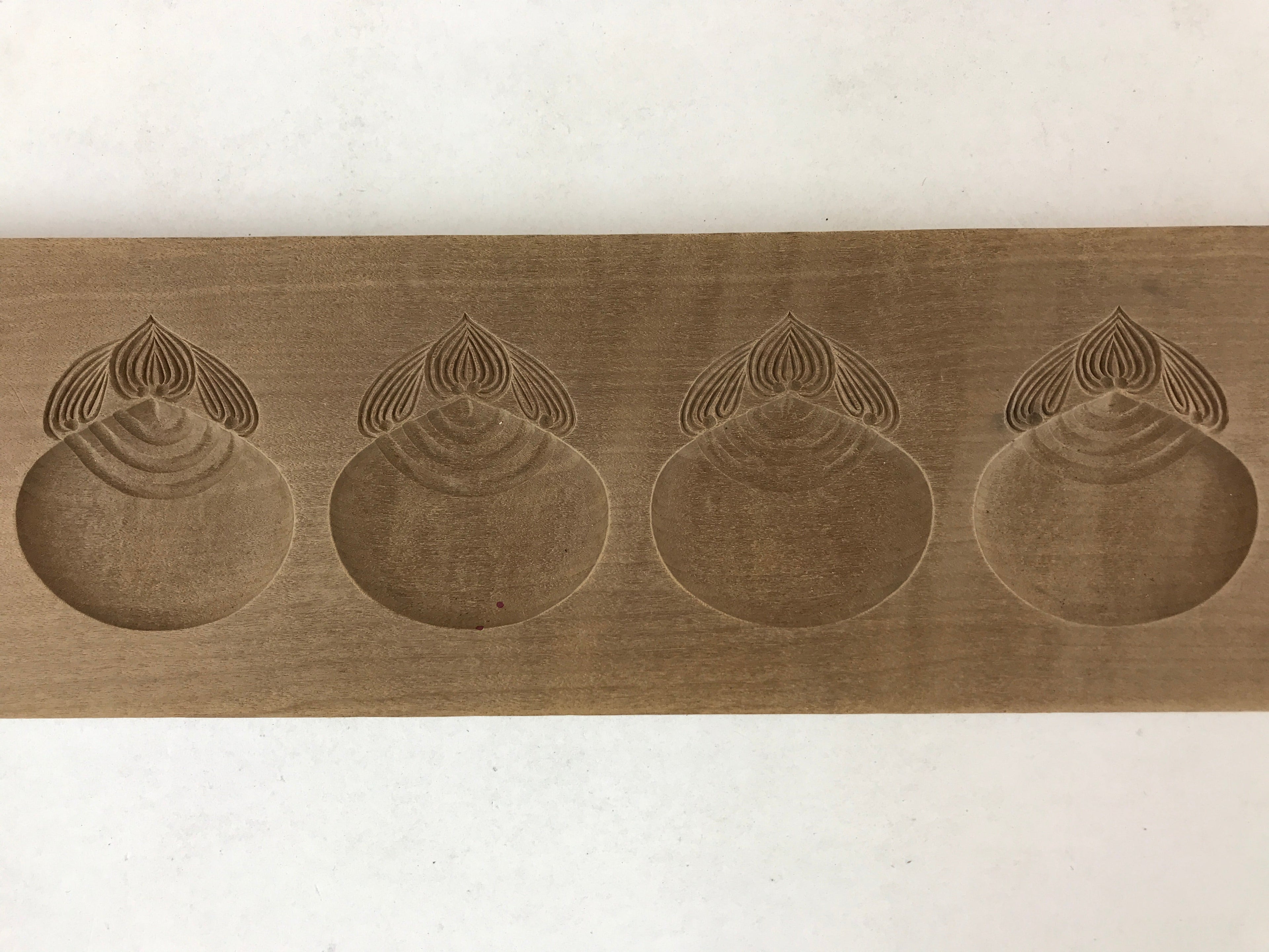 Japanese Wooden Carved Kashigata Cake Mold Vtg Sweet Wagashi Inari Kg514