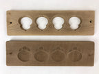 Japanese Wooden Carved Kashigata Cake Mold Vtg Sweet Wagashi Inari Kg514
