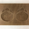 Japanese Wooden Carved Kashigata Cake Mold Vtg Sweet Wagashi Inari Kg514