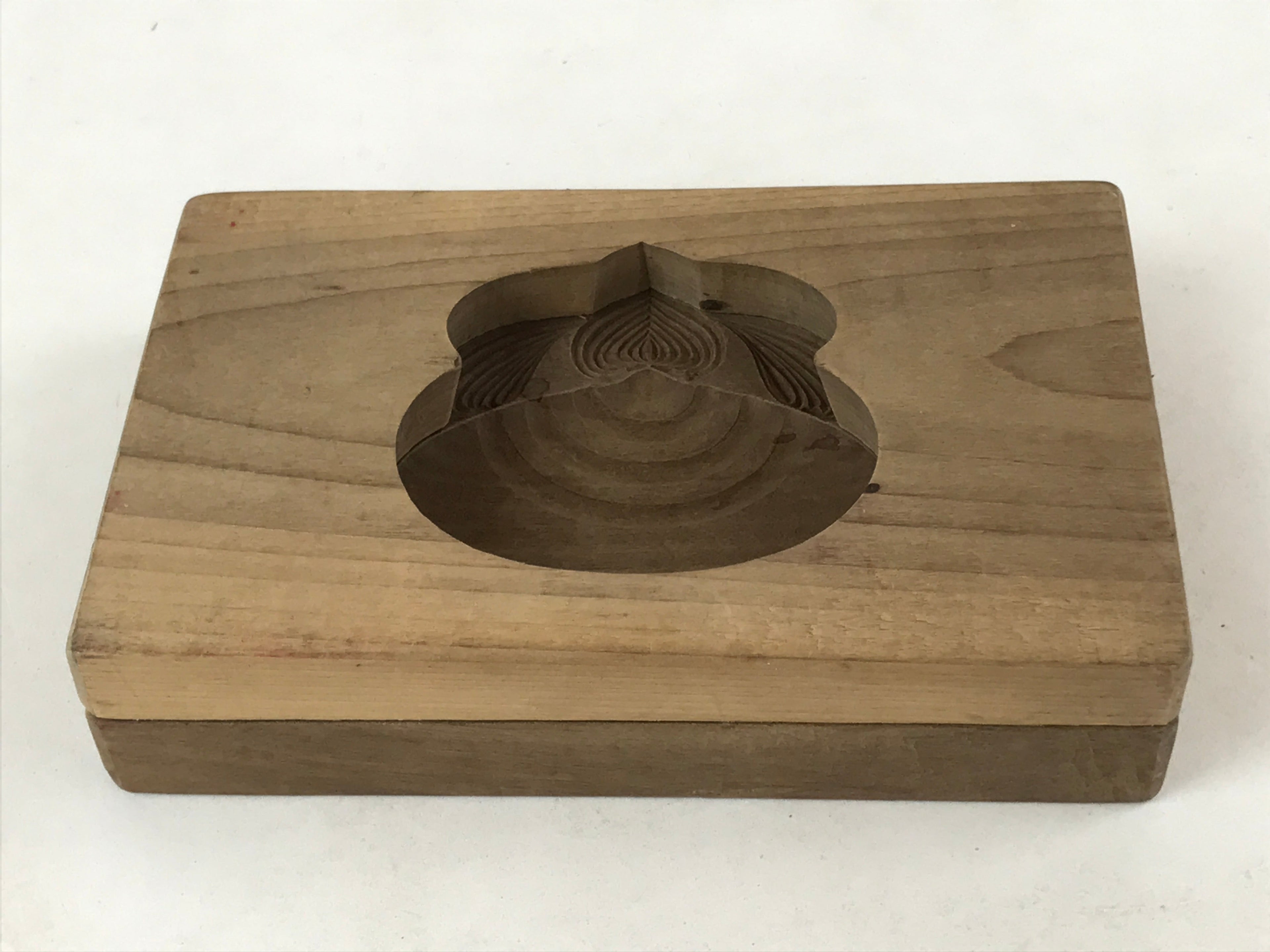 Japanese Wooden Carved Kashigata Cake Mold Vtg Sweet Wagashi Inari Kg526