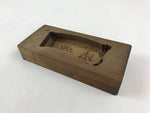 Japanese Wooden Carved Kashigata Cake Mold Vtg Sweet Wagashi Kanji Kg471