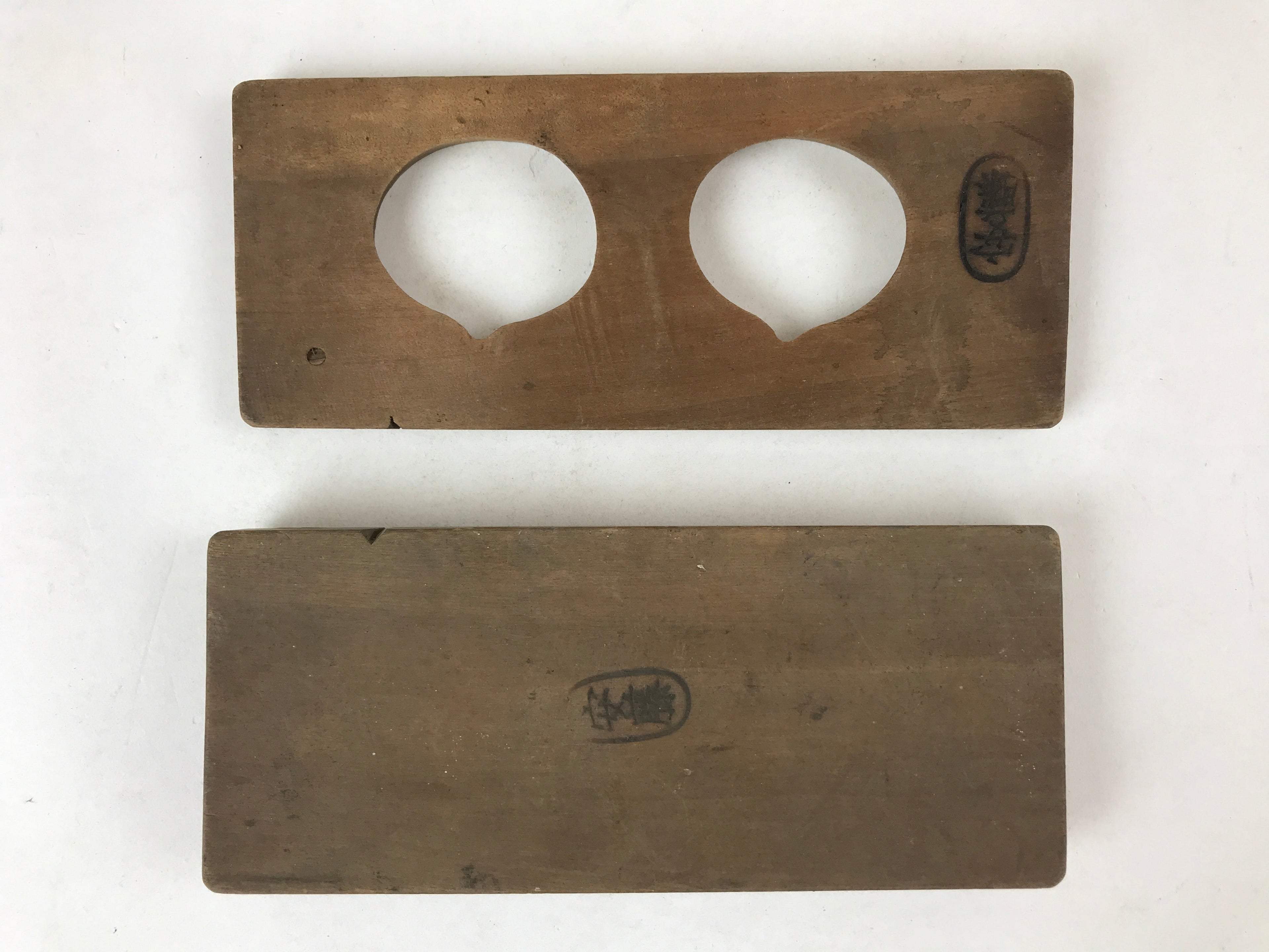 Japanese Wooden Carved Kashigata Cake Mold Vtg Sweet Wagashi Kuri Chestnut Kg482