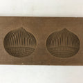 Japanese Wooden Carved Kashigata Cake Mold Vtg Sweet Wagashi Kuri Chestnut Kg482