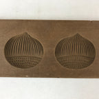 Japanese Wooden Carved Kashigata Cake Mold Vtg Sweet Wagashi Kuri Chestnut Kg482