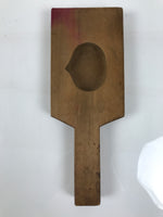 Japanese Wooden Carved Kashigata Cake Mold Vtg Sweet Wagashi Kuri Chestnut Kg757