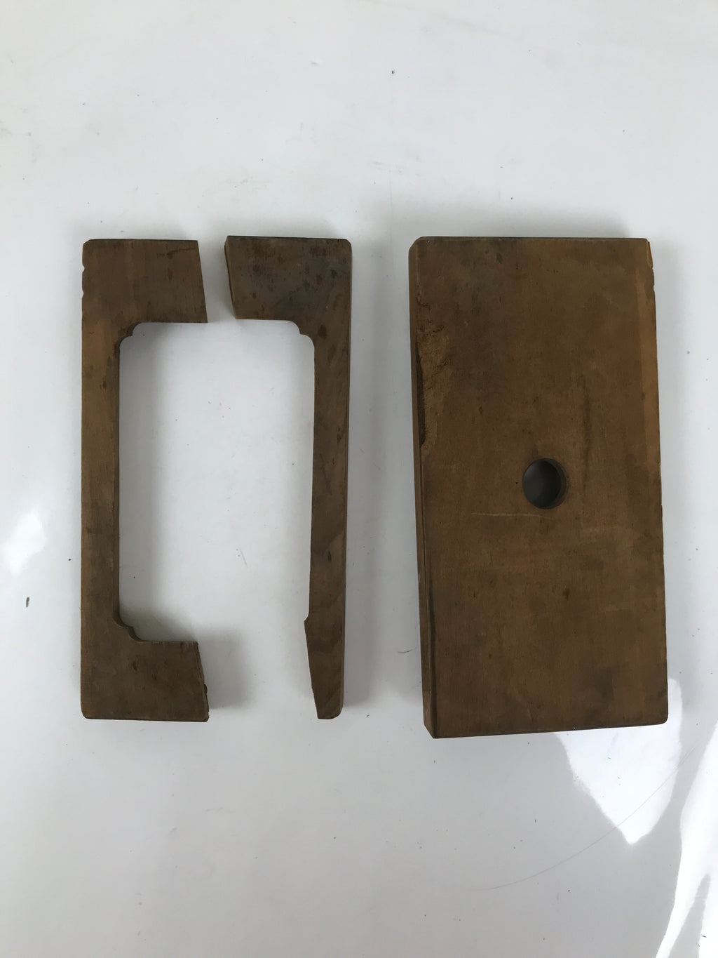 Japanese Wooden Carved Kashigata Cake Mold Vtg Sweet Wagashi Leaves Frame Kg693