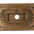 Japanese Wooden Carved Kashigata Cake Mold Vtg Sweet Wagashi Leaves Frame Kg693