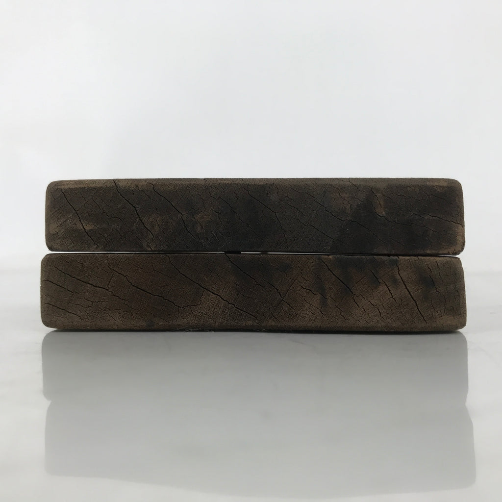 Japanese Wooden Carved Kashigata Cake Mold Vtg Sweet Wagashi Lotus Leaf Kg601