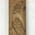Japanese Wooden Carved Kashigata Cake Mold Vtg Sweet Wagashi Lotus Root Kg486