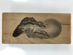 Japanese Wooden Carved Kashigata Cake Mold Vtg Sweet Wagashi Matsu Pine Kg644