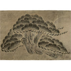 Japanese Wooden Carved Kashigata Cake Mold Vtg Sweet Wagashi Matsu Pine Kg644