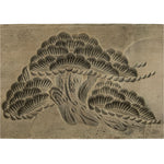 Japanese Wooden Carved Kashigata Cake Mold Vtg Sweet Wagashi Matsu Pine Kg644