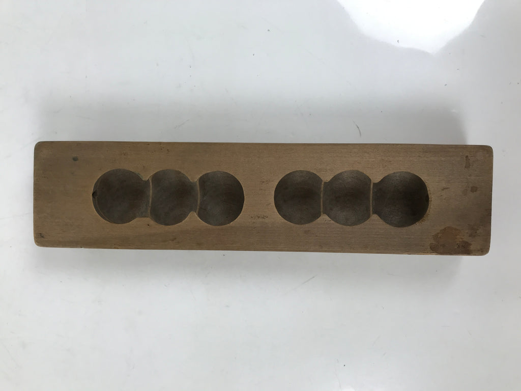 Japanese Wooden Carved Kashigata Cake Mold Vtg Sweet Wagashi Mochi Dango Kg715