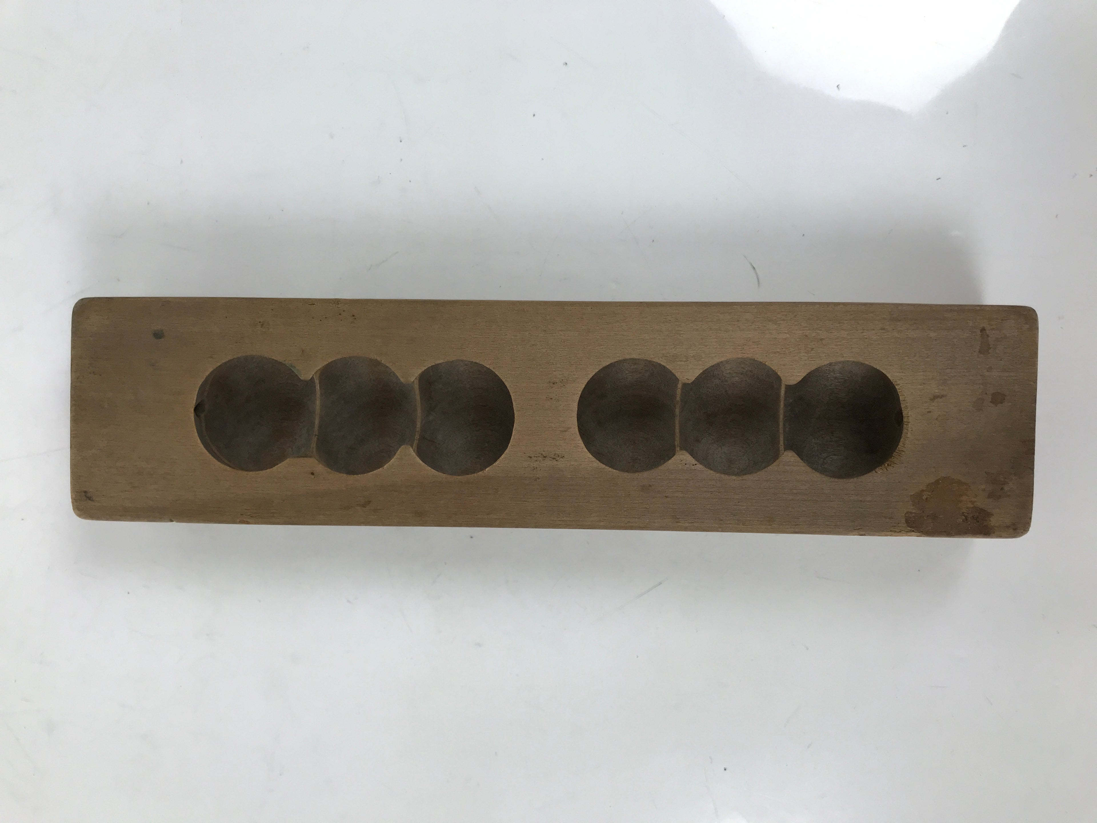 Japanese Wooden Carved Kashigata Cake Mold Vtg Sweet Wagashi Mochi Dango Kg715