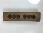 Japanese Wooden Carved Kashigata Cake Mold Vtg Sweet Wagashi Mochi Dango Kg715