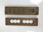 Japanese Wooden Carved Kashigata Cake Mold Vtg Sweet Wagashi Mochi Dango Kg715